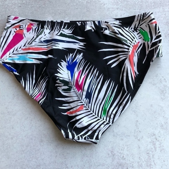 Rachel Rachel Roy High Waisted Moderate Coverage Swim Bikini Bottoms Medium - Picture 3 of 8